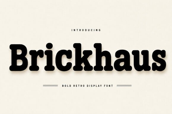 Brickhaus: Your Go-To Font for Bold, Retro Branding