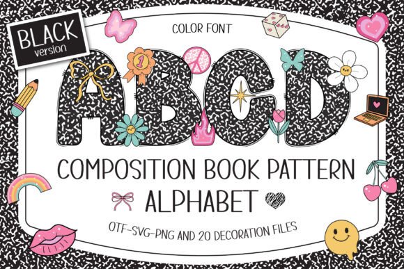 Composition Book Pattern: A Font with Classroom Charm