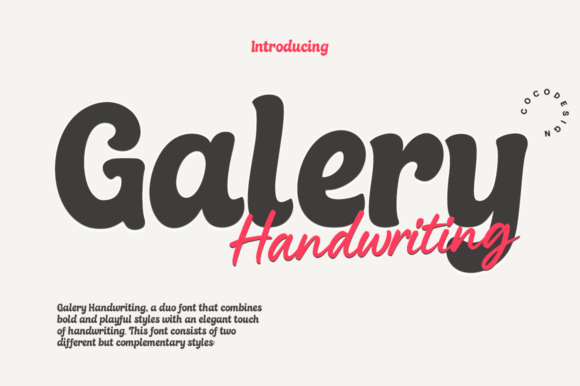 Galery Handwriting: A Font Duo for Dynamic Branding