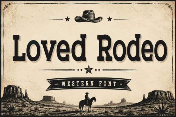 Loved Rodeo: A Bold Western Display Font