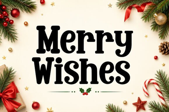 Merry Wishes: A Spirited Christmas Display Font