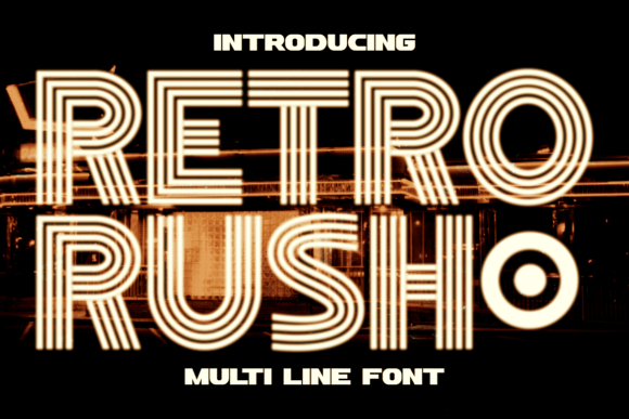 Retro Rush: The Art Deco Display Font with a Neon Glow