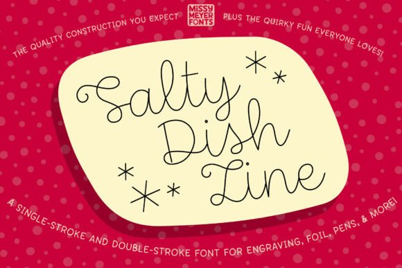 Salty Dish Line: A Creative Font for Handmade Projects