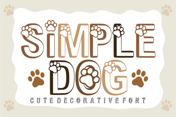 Simple Dog: Crafting Playful Brand Identity with a Decorative Font