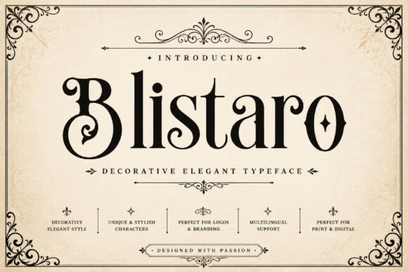 Unveiling Blistaro: A Serif Font for Elegant, Artistic Design